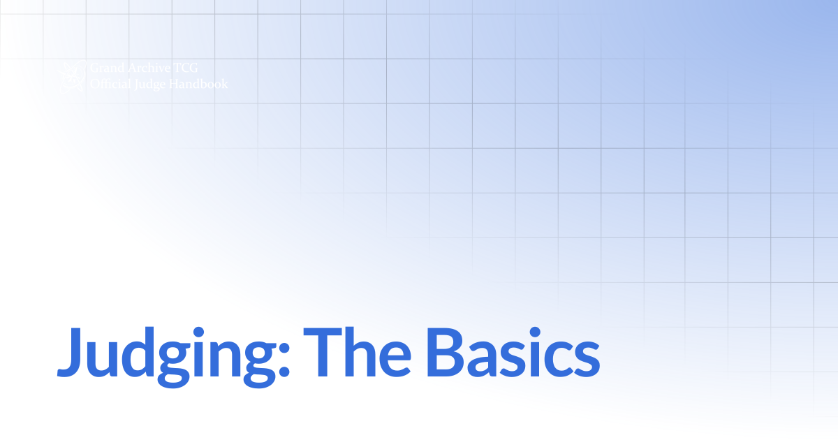 Judging: The Basics | Official Judge Handbook